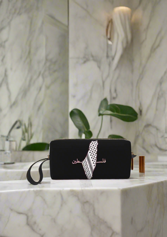 Arabic Calli Map Vanity Bag