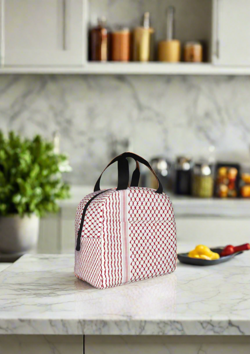 Falastin Red Keffiyeh Lunch Bag