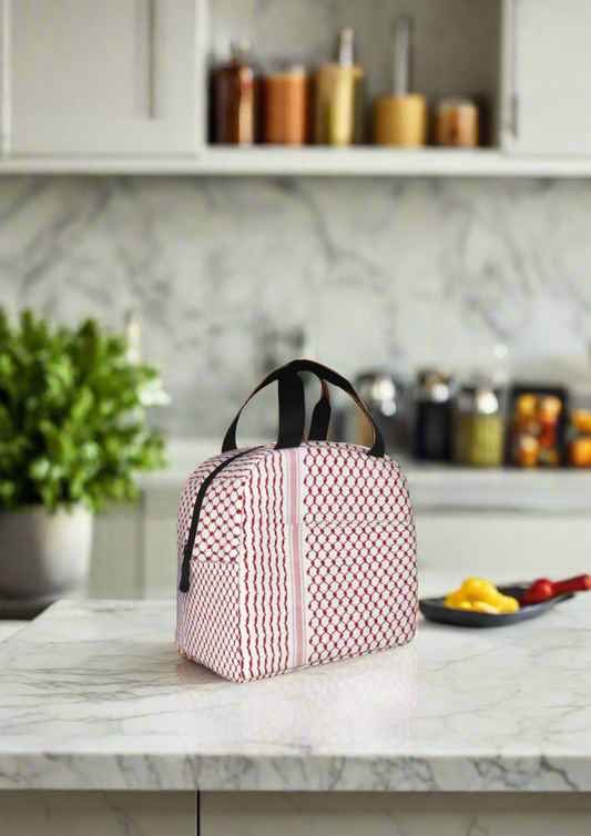 Falastin Red Keffiyeh Lunch Bag