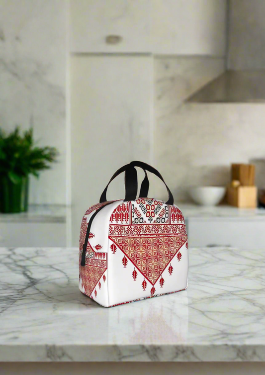 Falastin Red Tatreez Lunch Bag